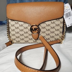 Michael Kors Vanna MD Shoulder Flap Crossbody Bag
